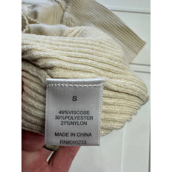 LA Hearts Womens Size S Tan Zip Up Short Sleeve Crop Top Shirt Blouse - Picture 6 of 6